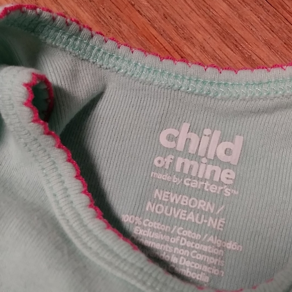 Carter's Newborn Onesie Bundle Aquamarine & Pink - Picture 9 of 14